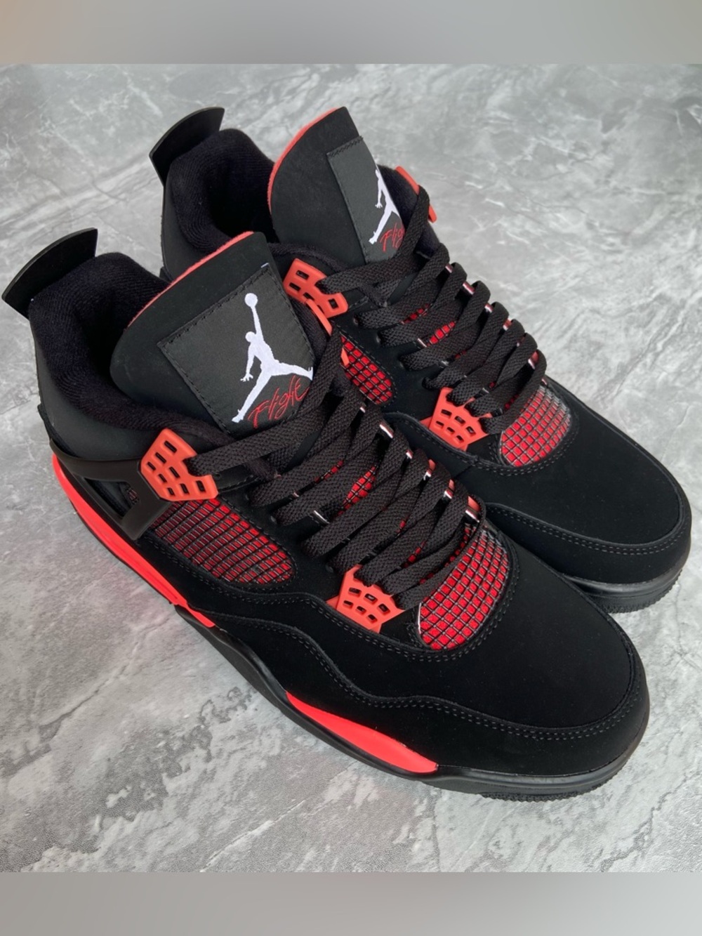 Air Jordan 4 Retro -Red Thunder Men's Sneakers - Picture 2 of 5